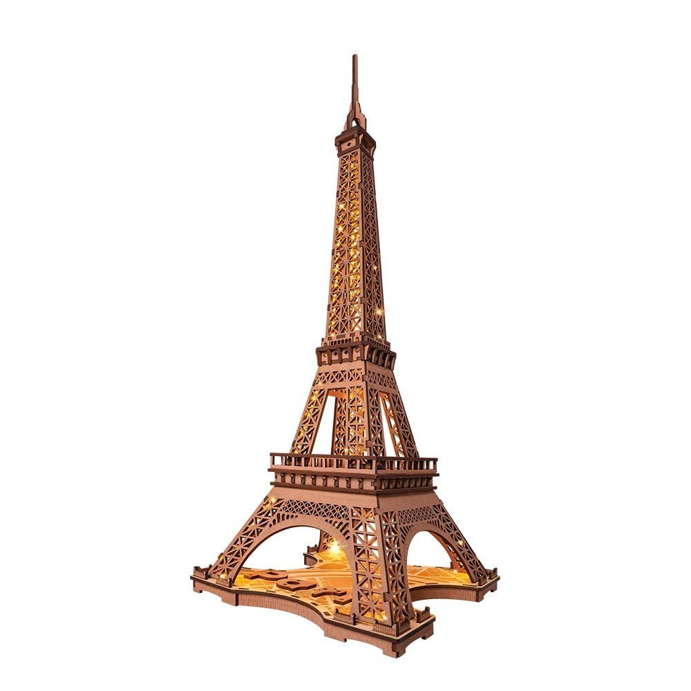 Night of the Eiffel Tower – 3D wooden puzzle kit, HiNooki (image 6)