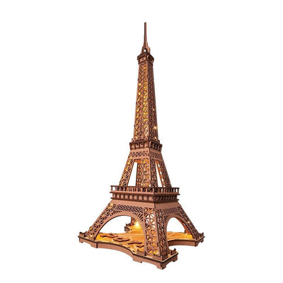 Night of the Eiffel Tower – 3D wooden puzzle kit, HiNooki (image 6)