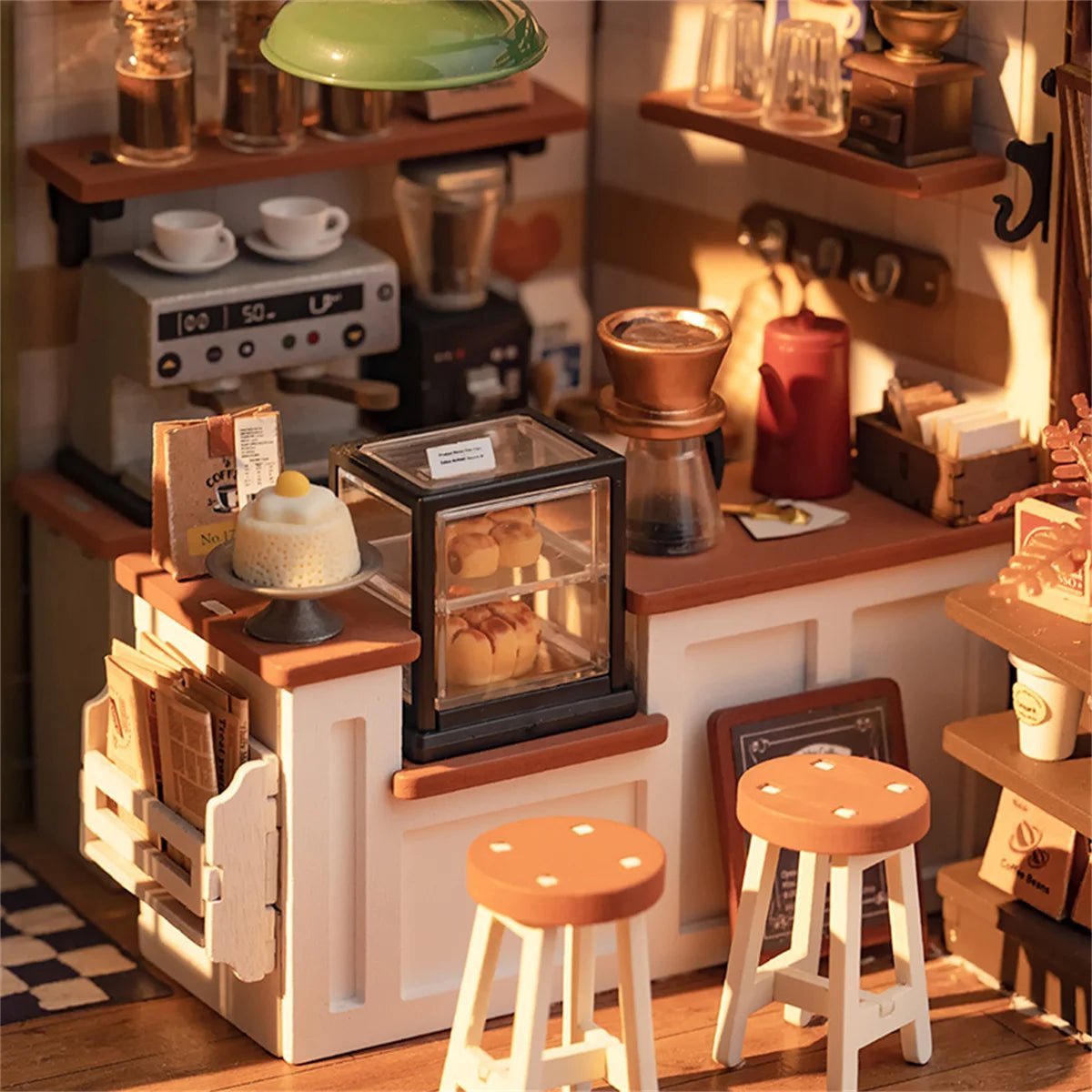 NO.17 Cafe – 3D wooden puzzle kit, HiNooki (image 3)
