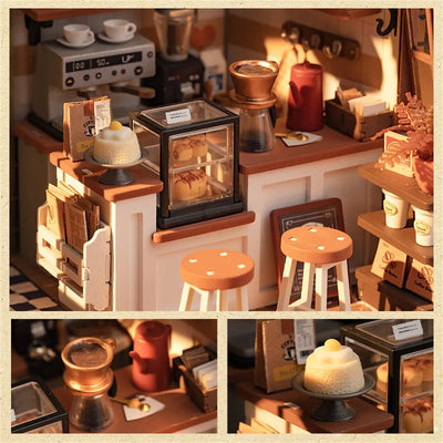 NO.17 Cafe – 3D wooden puzzle kit, HiNooki (image 2)