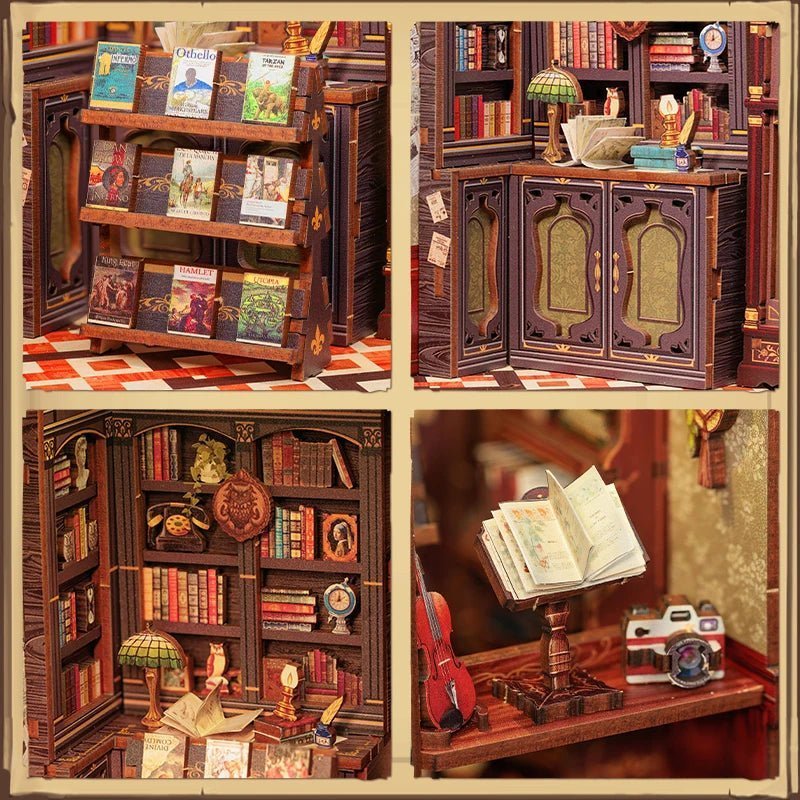 Owl Bookstore – DIY book nook kit, HiNooki (image 2)