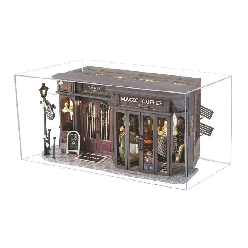Retro Magic Coffee Shop – DIY miniature house kit, HiNooki (image 7)
