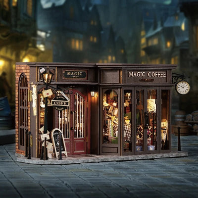 Retro Magic Coffee Shop – DIY miniature house kit, HiNooki (image 4)