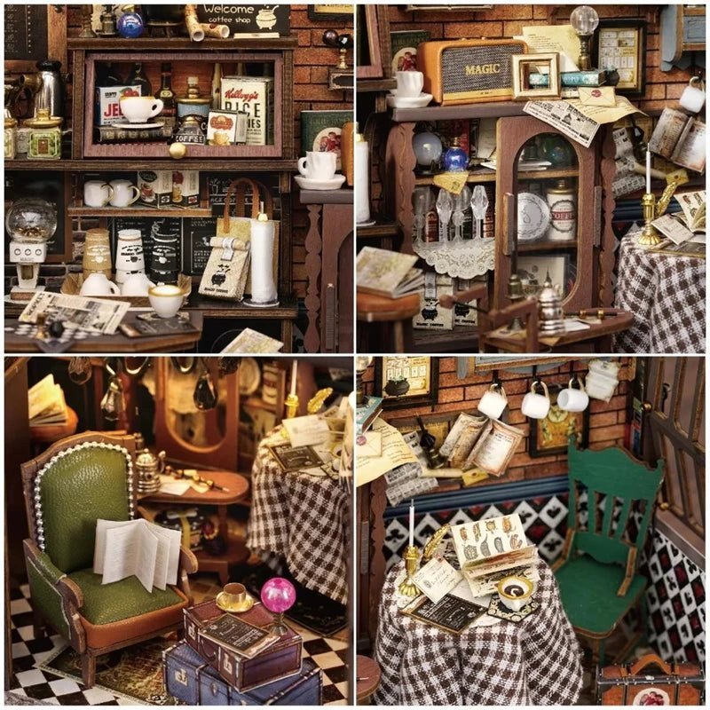 Retro Magic Coffee Shop – DIY miniature house kit, HiNooki (image 2)