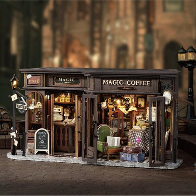 Retro Magic Coffee Shop – DIY miniature house kit, HiNooki (image 3)