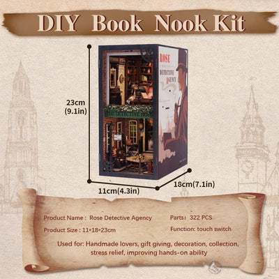 Rose Detective Agency – DIY book nook kit, HiNooki (image 7)