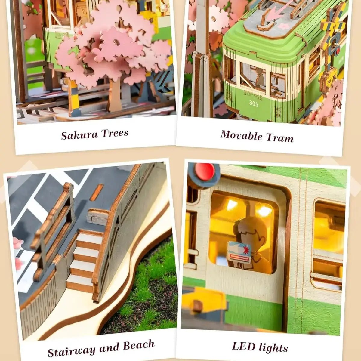 Sakura Journey – 3D wooden puzzle kit, HiNooki (image 4)