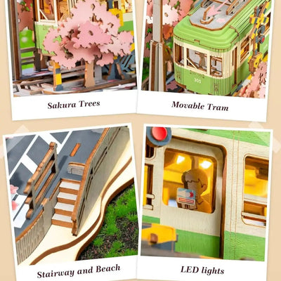 Sakura Journey – 3D wooden puzzle kit, HiNooki (image 4)