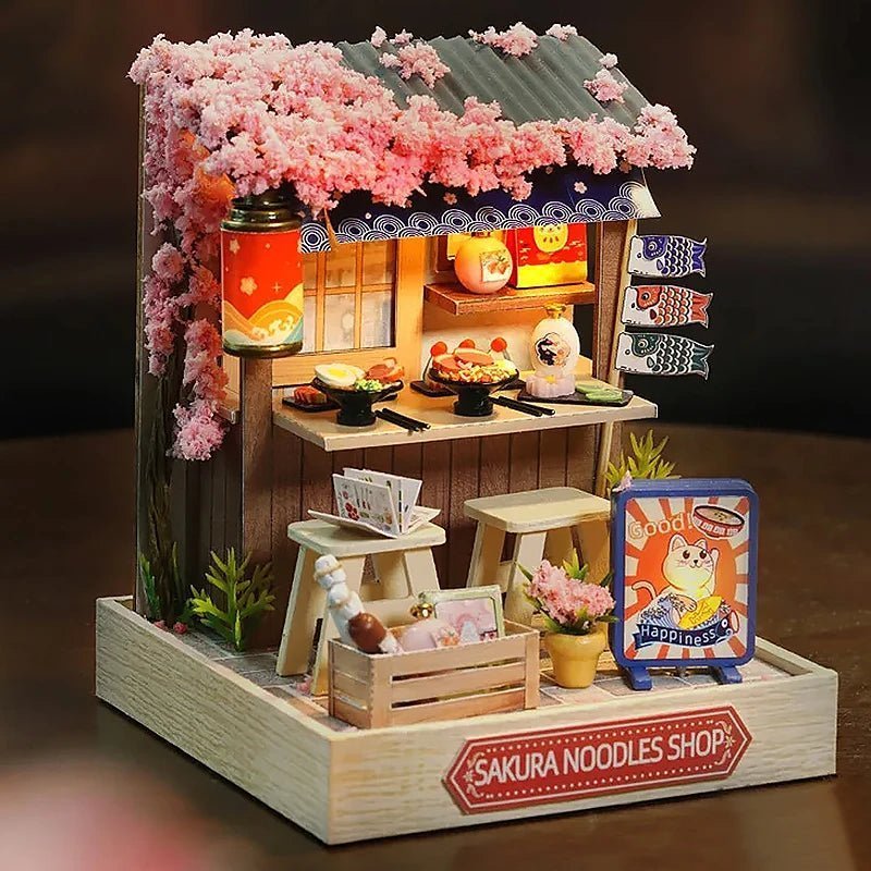 Sakura Noodles Shop – DIY miniature kit, HiNooki (image 1)