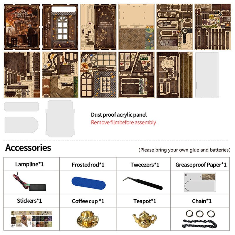 Serenity Coffee House – DIY book nook kit, HiNooki (image 6)