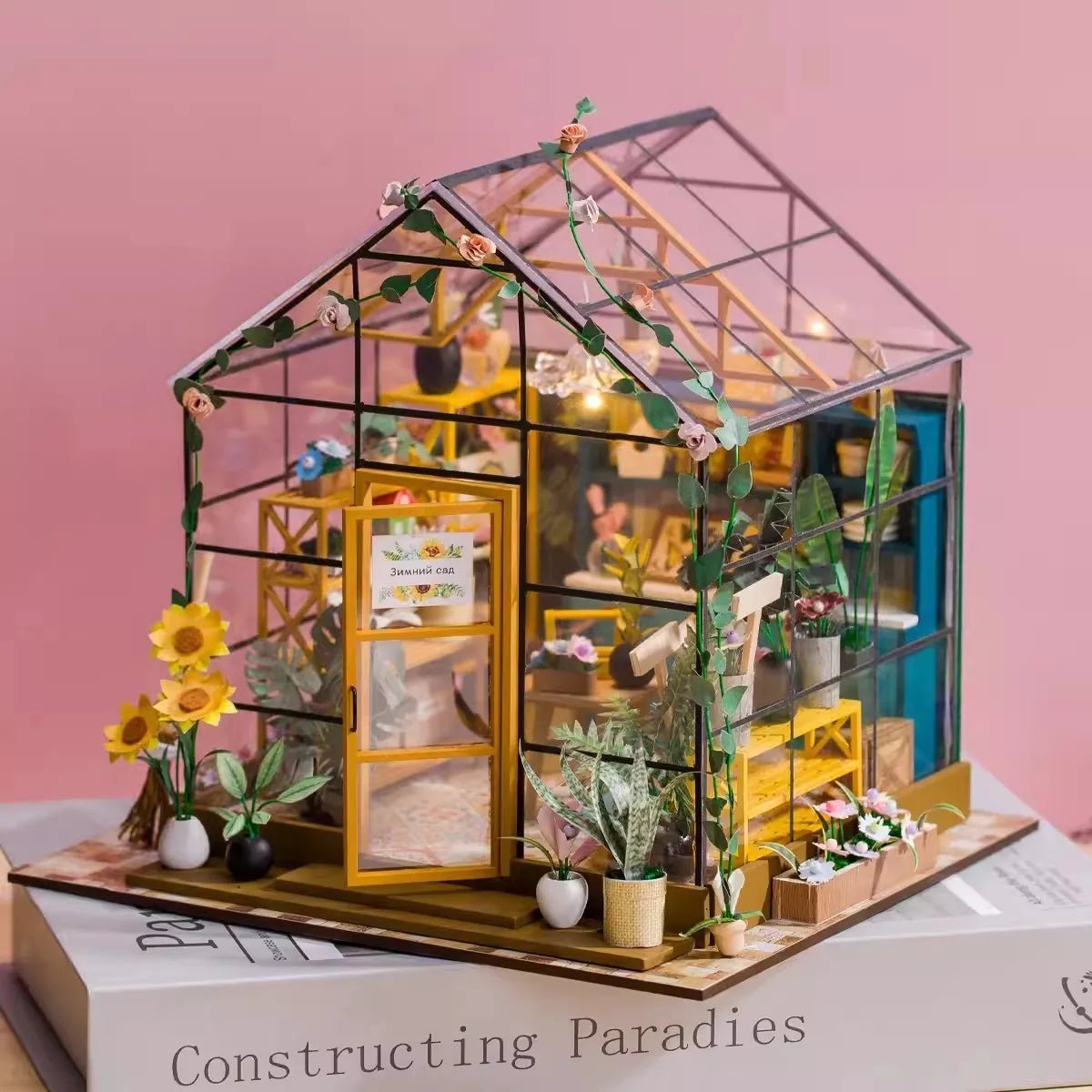 Sunshine Flower House – DIY miniature house kit, HiNooki (image 2)