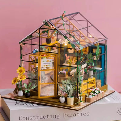 Sunshine Flower House – DIY miniature house kit, HiNooki (image 2)
