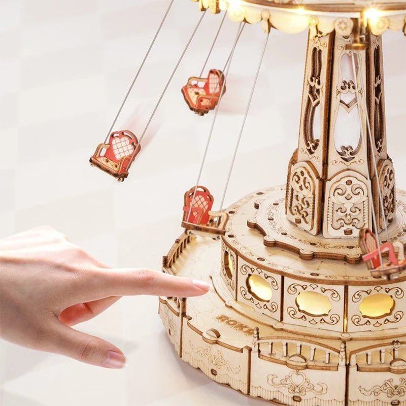 Swing Ride – 3D wooden puzzle kit, HiNooki (image 2)