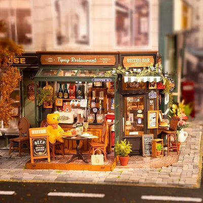 Tipsy Restaurant – DIY miniature house kit, HiNooki (image 1)