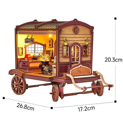 Wandering Wizard’s Wagon – 3D wooden puzzle kit, HiNooki (image 6)