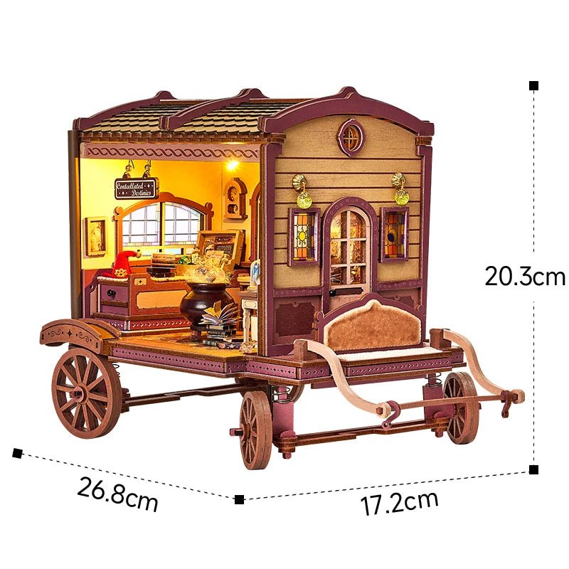 Wandering Wizard’s Wagon – 3D wooden puzzle kit, HiNooki (image 6)
